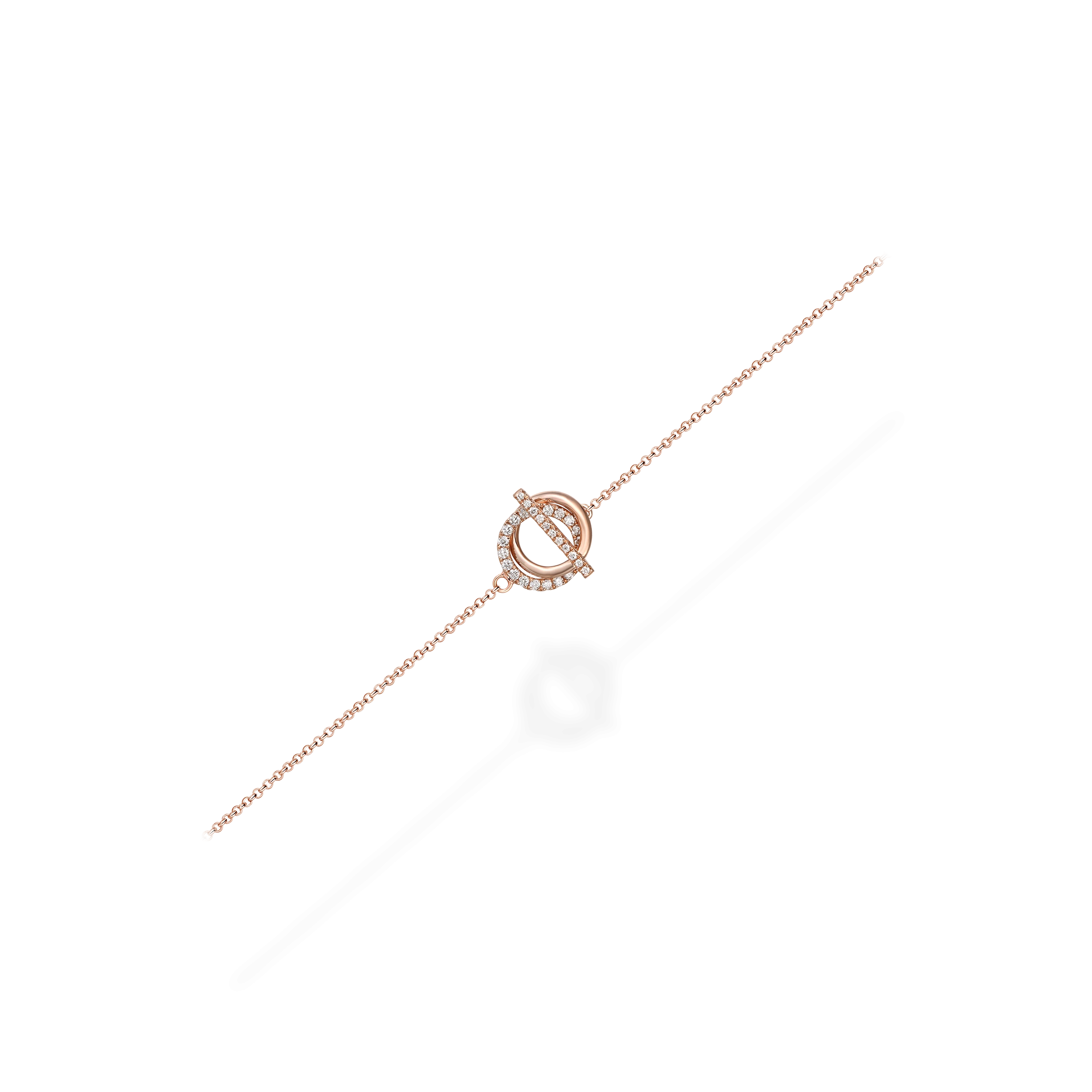 Loops halo diamond bracelet